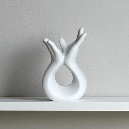 Hand Sculpture Decor - White