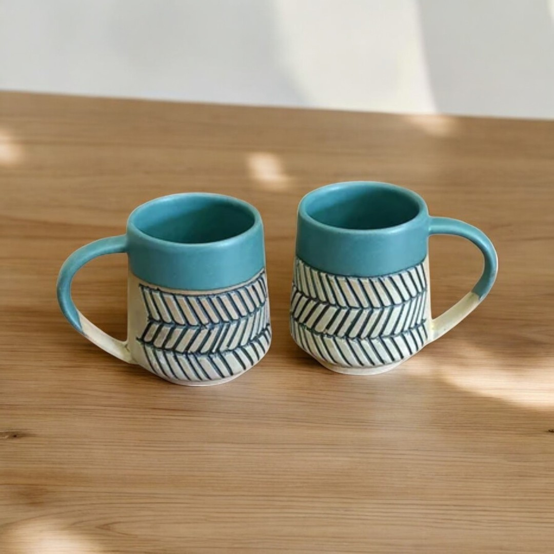 Azure Leaf Mug